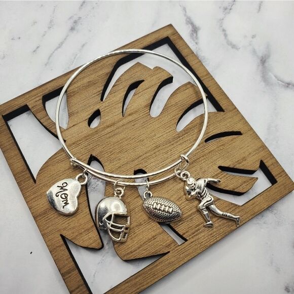 Football Mom Expandable Charm Bracelet - Picture 13 of 13